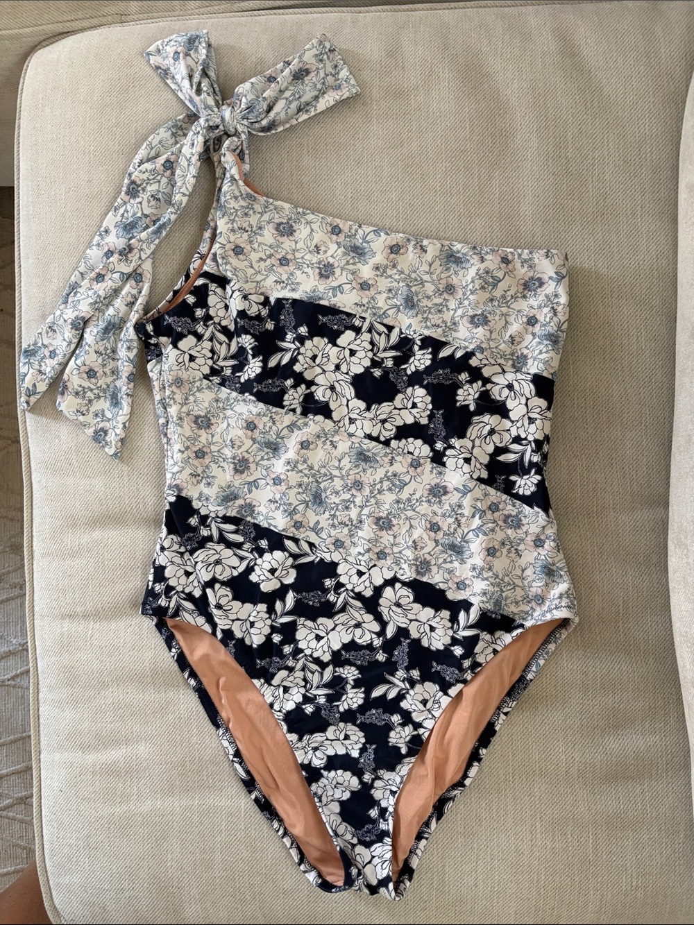 J. Crew Magnolia Floral One-shoulder Floral Swimsuit